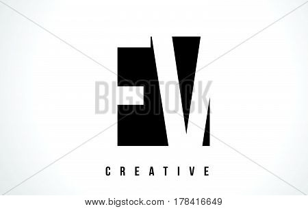 Fv F V White Letter Logo Design With Black Square.