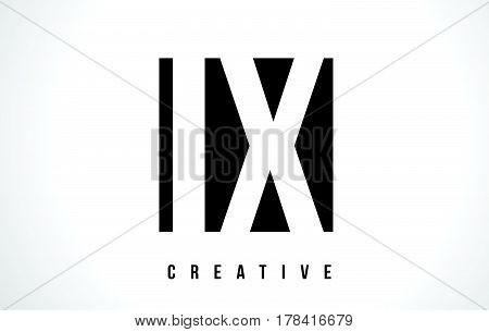 Ix I X White Letter Logo Design With Black Square.