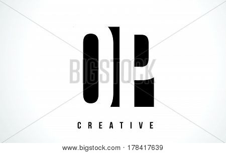 Qp Q P White Letter Logo Design With Black Square.