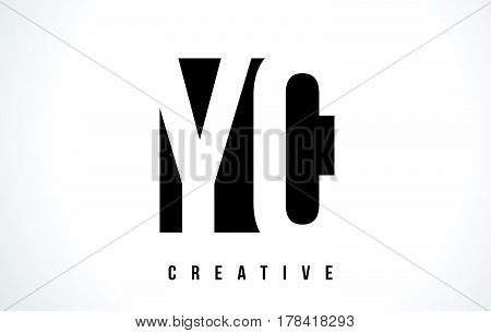 Yc Y C White Letter Logo Design With Black Square.