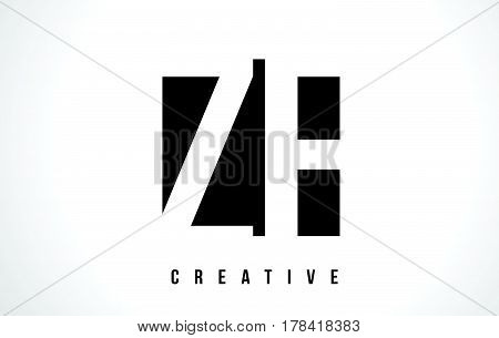 Zf Z F White Letter Logo Design With Black Square.