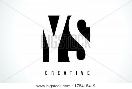 Ys Y S White Letter Logo Design With Black Square.