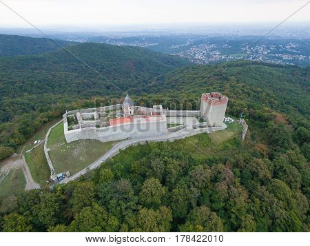 Aerial view of Old town Medvedgrad, Croatia