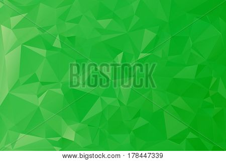 Green abstract low poly geometric treangle background