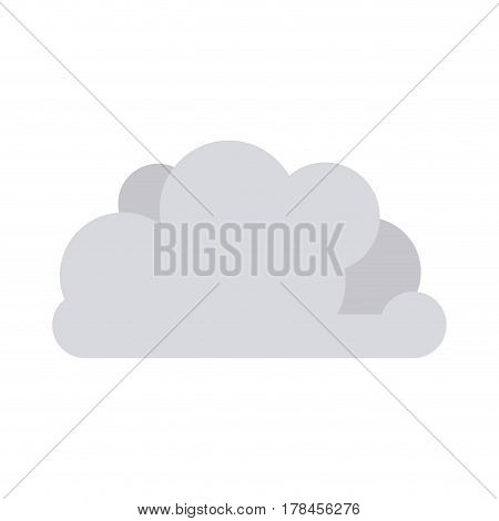gray cloud tridimensional in cumulus shape vector illustration