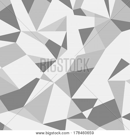 Grey abstract geometric pattern. Grey polygonal background. Low poly pattern. Vector