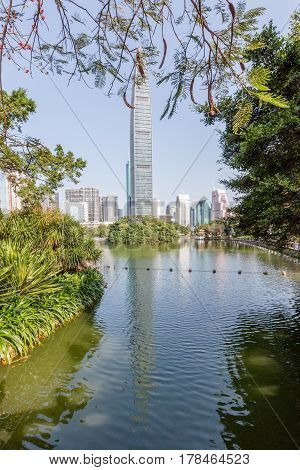 urban skyline and modern buildingscityscape of China.