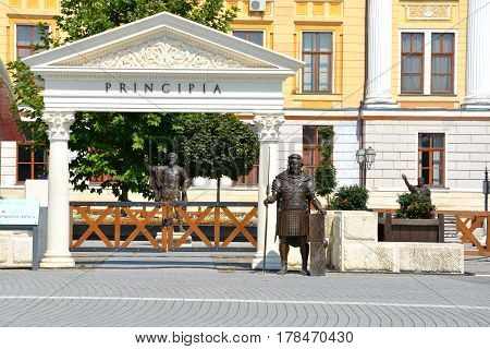 Urban landscape in the  Medieval fortress Alba Iulia, Transylvania. The modern city is located near the site of the important Dacian political, economic and social centre of Apulon, which was mentioned by the ancient Greek geographer Ptolemy. Alba Iulia i