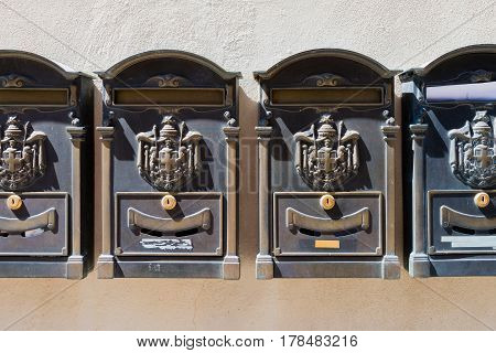 Old Italian mailboxes - Tuscan ornamental postboxes
