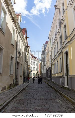 Scenic Summer Beautiful Aerial Skyline Panorama Of The Old Town In Tallinn, Estonia