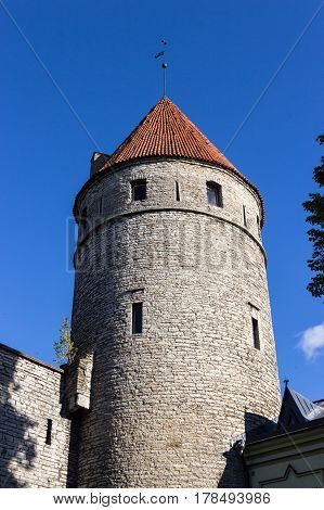 Scenic Summer Beautiful Aerial Of The Old Town In Tallinn, Estonia