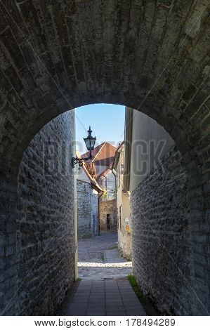 Scenic Summer Beautiful Aerial Of The Old Town In Tallinn, Estonia