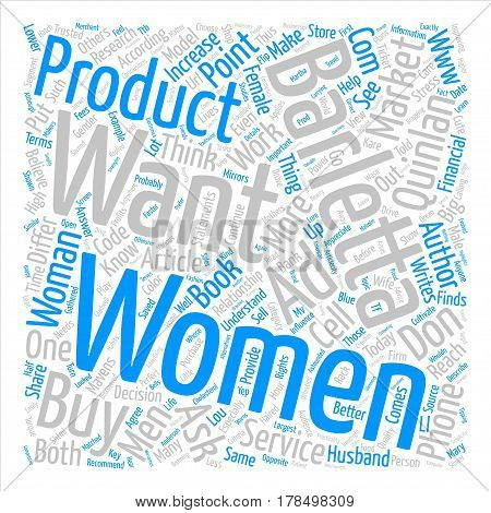 How and Why Do Women Buy text background word cloud concept
