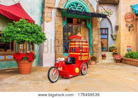 ORLANDO USA - JANUARY 05 2017: Adventure Island of Universal Studios Orlando. Universal Studios Orlando is a theme park resort in Orlando Florida.