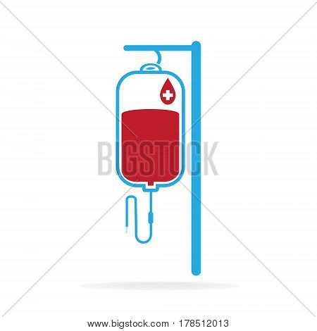 Blood Bag Icon medical sign, vector illustration