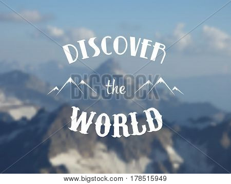 Blurred background of mountain landscape. Vector illustration. Template for poster.