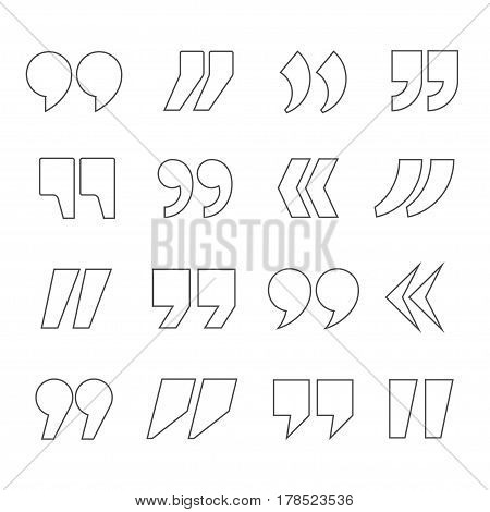 icons quotes flat vector photo free trial bigstock quotes and commas