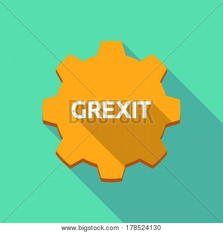 Long Shadow Gear With  The Text Grexit