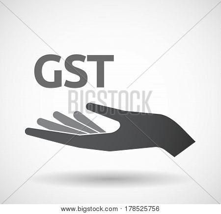 Isolated Hand With  The Goods And Service Tax Acronym Gst