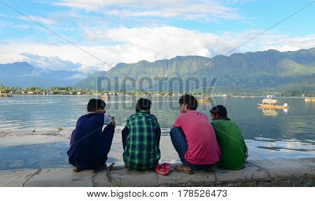 View Of Dal Lake In Srinagar, India