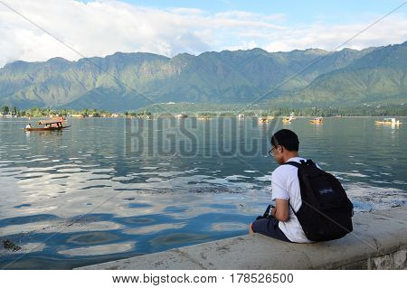 View Of Dal Lake In Srinagar, India