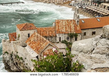 View of the old town of Budva