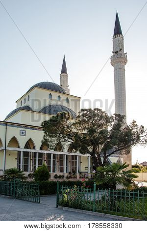 SHKODER, ALBANIA, MAY 14, 2010 - Mosque in the Albanian city of Shkoder