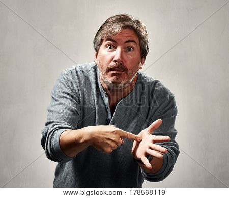 Critical angry man
