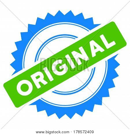 Original Stamp flat vector illustration. Flat style.
