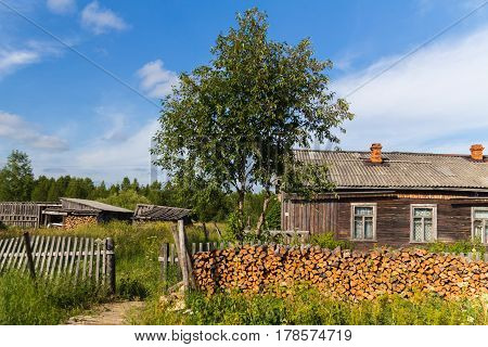 A view of a northen Russian village