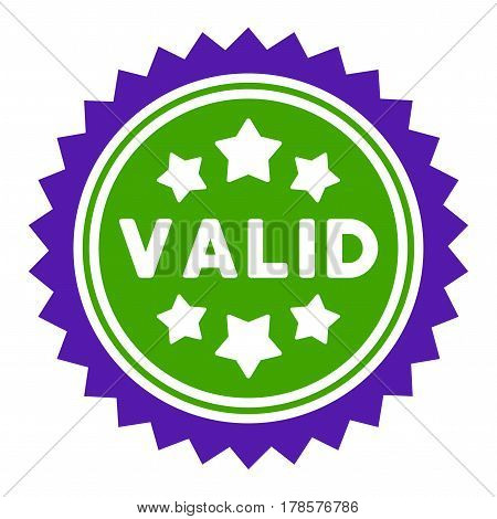 Valid Stamp flat vector icon. Flat style.