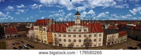 aerial view Zeitz aerial view old town germany Saxony-Anhalt