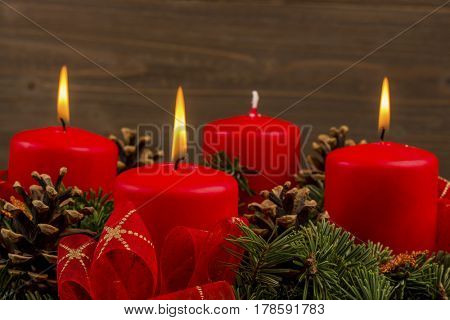 advent wreath at christmas