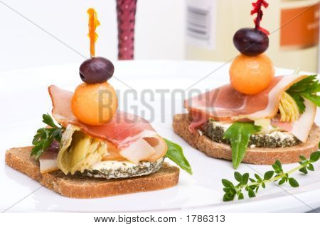 แฮม Canapes