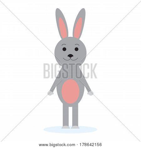 Funny easter rabbit on white background vector illustration