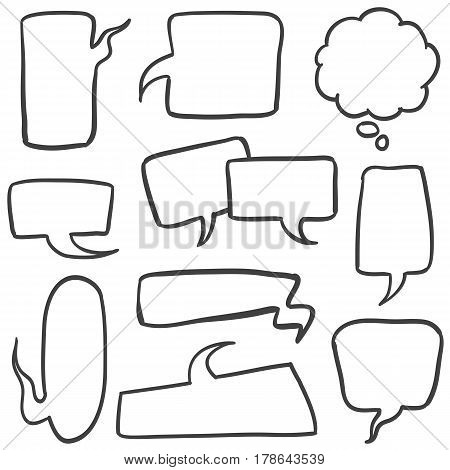 Set of bubble text collection stock vector illustration