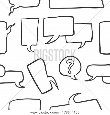 Collection stock of bubble speech style doodles illustration