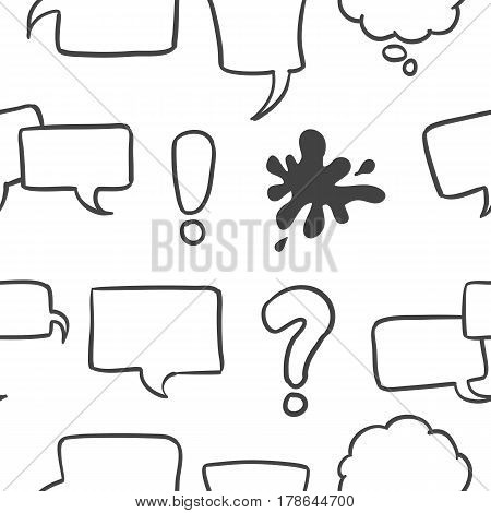 Illustration of text balloon style collection stock