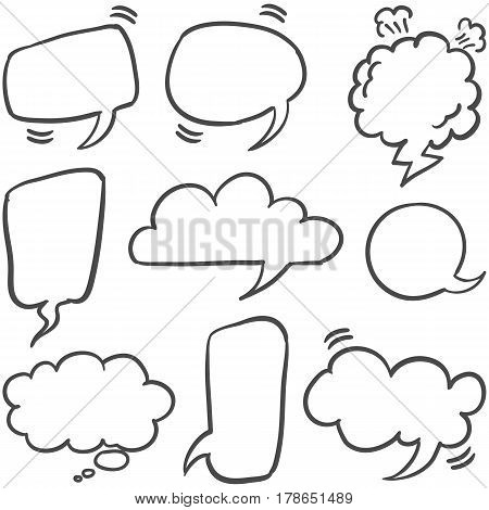 Collection stock of text balloon style vector art