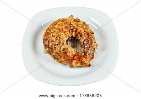 Various and delicious cookies in white plate ay coregi