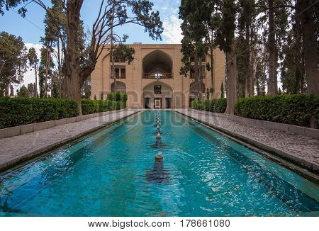 Kashan, Iran - Circa February 2016 - A shot of Fin Garden in Kashan, Iran