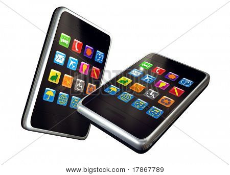 Digitalt genererede touch screen-telefoner