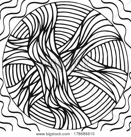 Abstract hand drawn background. Doodle pattern. Vector illustration
