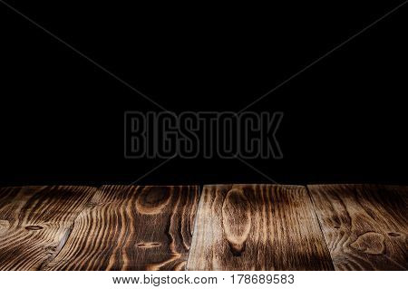 wood panels leading into the dark isolated