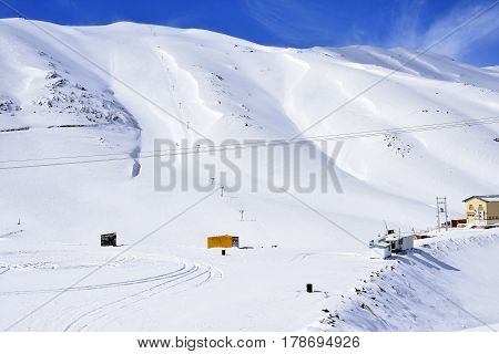 Barf Anbar, Fereydunshahr ski resort, Esfahan, Iran in the spring time