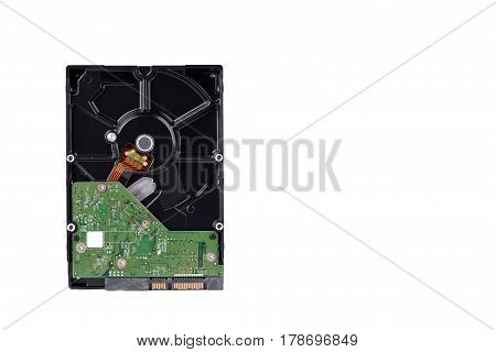 internal harddisk drive is the data storage for the digital data computeron white background  harddisk technology isolated
