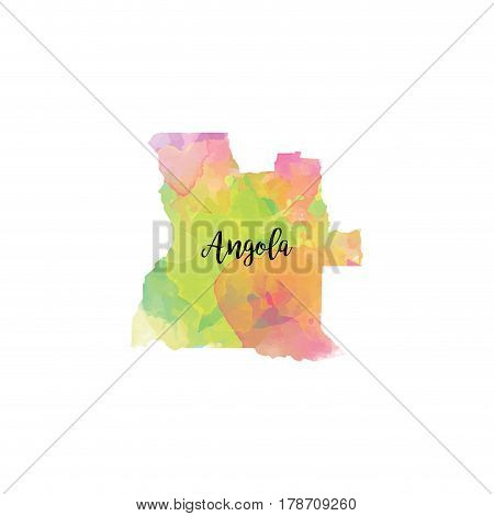 abstract Angola map on a white background