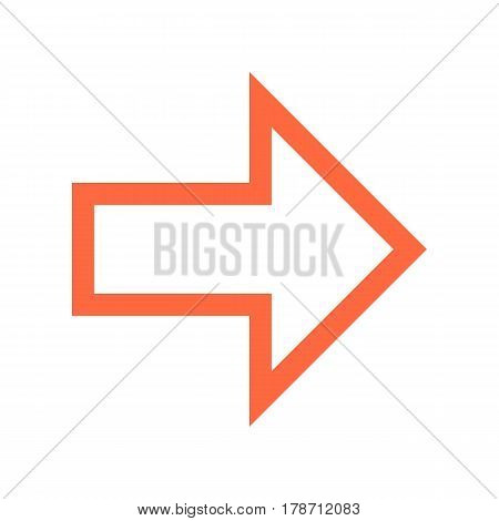 Use it in all your designs. Arrow sign direction icon navigation button pointer symbol in flat style. Quick and easy recolorable vector illustration a graphic element for design