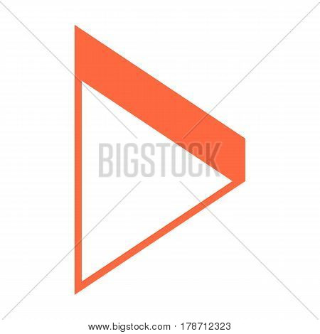 Use it in all your designs. 3d arrow sign three dimensional icon navigation button pointer symbol in flat style. Quick and easy recolorable vector illustration a graphic element for design