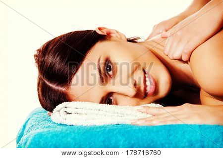 Beauty. Girl in the spa salon
